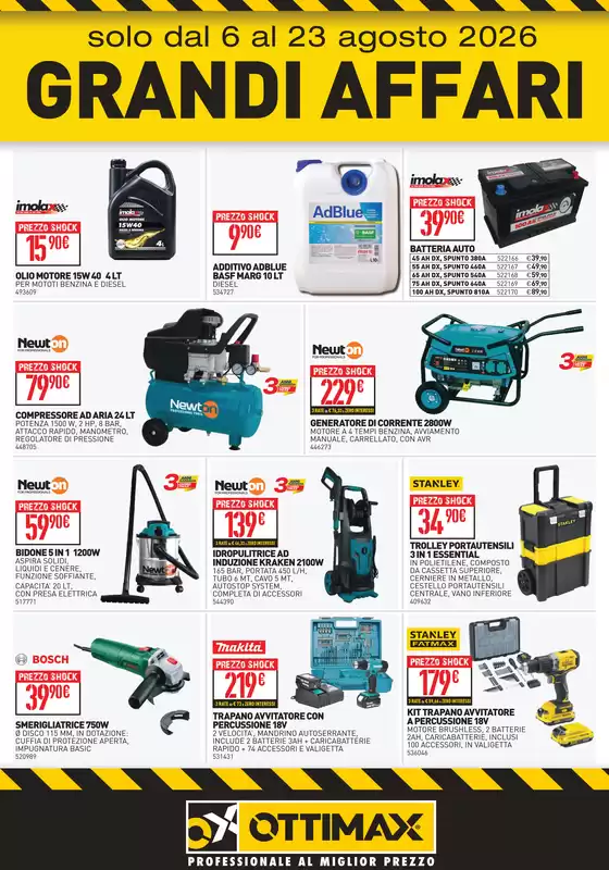 Volantino Ottimax | Grandi affari | 2026-08-06T00:00:00.000Z - 2026-08-23T00:00:00.000Z