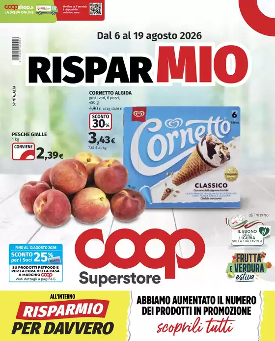 Volantino Coop | Risparmio | 2026-08-06T00:00:00.000Z - 2026-08-19T00:00:00.000Z