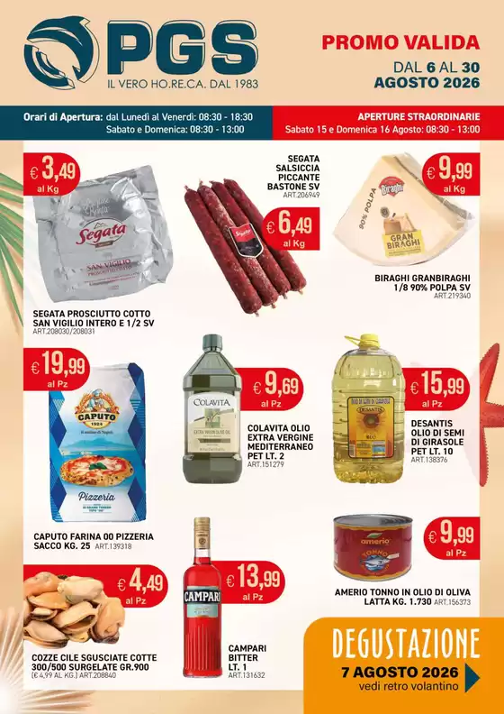 Volantino PGS Cash&Carry | DAL 6 AL 30 AGOSTO 2026 | 2026-08-06T00:00:00.000Z - 2026-08-30T00:00:00.000Z