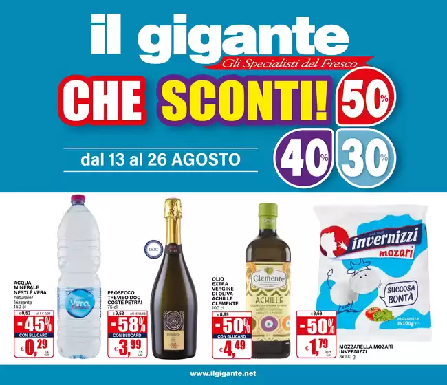Volantino Il Gigante | Sconti 30% 40% 50% | 2026-08-13T00:00:00.000Z - 2026-08-26T00:00:00.000Z