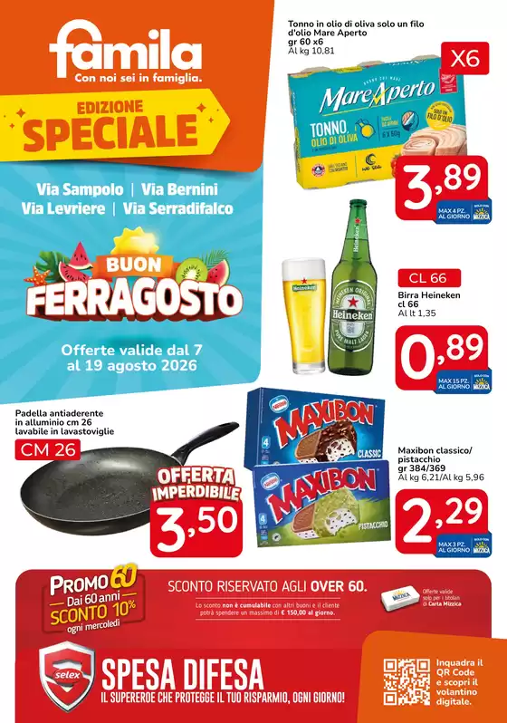 Volantino Famila Superstore a Sarego | Buon Ferragosto | 2026-08-07T00:00:00.000Z - 2026-08-19T00:00:00.000Z