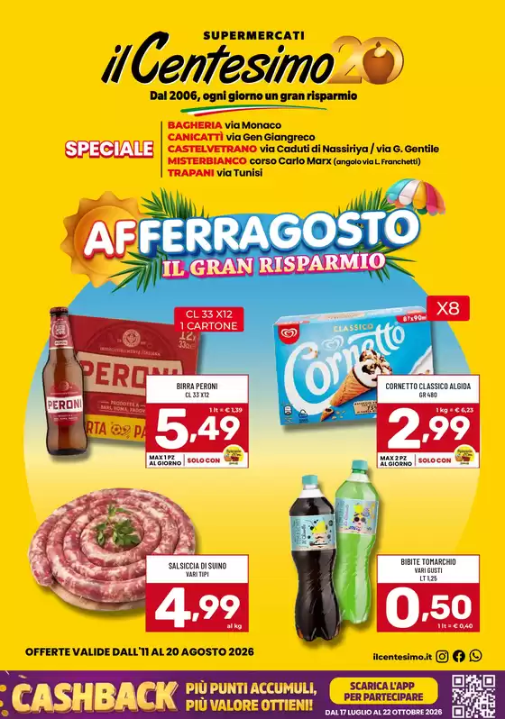 Volantino Il Centesimo | Afferragosto | 2026-08-11T00:00:00.000Z - 2026-08-20T00:00:00.000Z