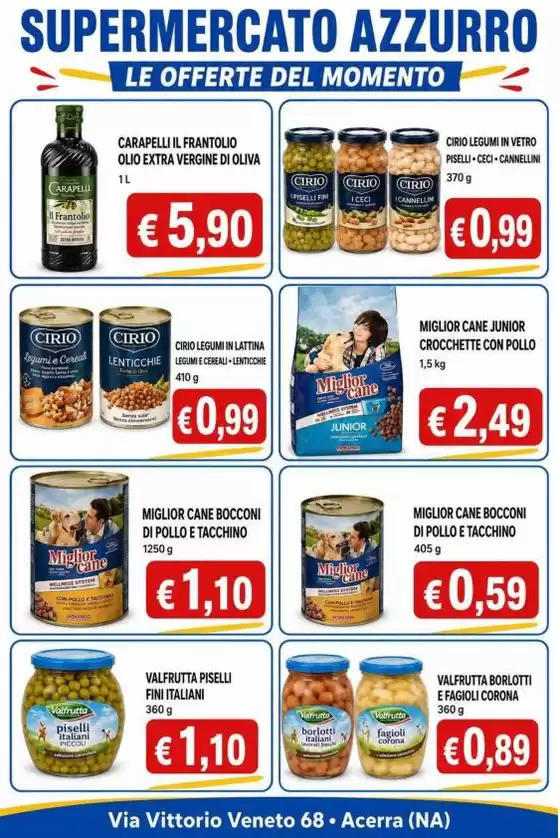 Volantino Supermercato Azzurro | Le offerte del momento | 2026-08-07T00:00:00.000Z - 2026-08-09T00:00:00.000Z