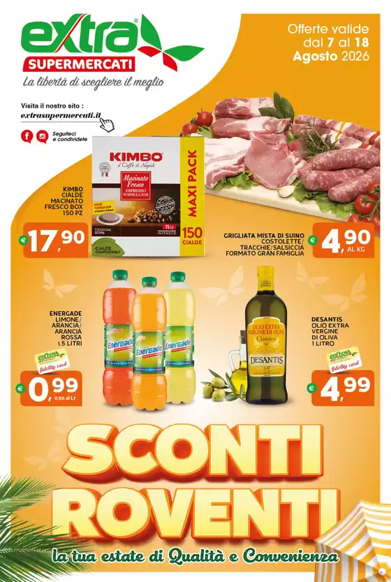 Volantino Extra Supermercati | Sconti roventi | 2026-08-07T00:00:00.000Z - 2026-08-18T00:00:00.000Z