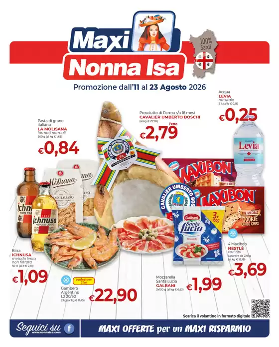 Volantino Maxi Nonna Isa | Maxi offerte | 2026-08-11T00:00:00.000Z - 2026-08-23T00:00:00.000Z