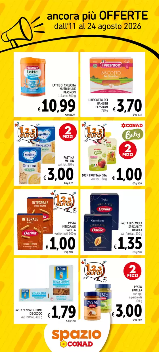 Volantino Spazio Conad | Ancora più offerte | 2026-08-11T00:00:00.000Z - 2026-08-24T00:00:00.000Z