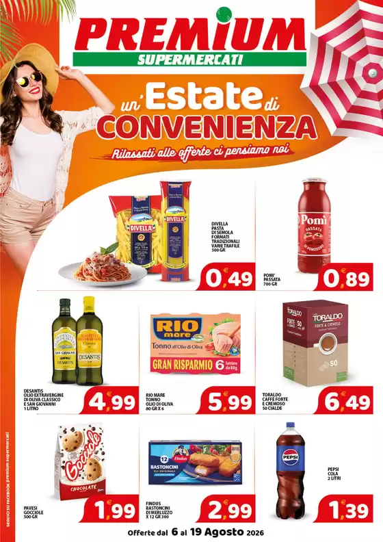 Volantino Premium Supermercati | Un'Estate di convenienza | 2026-08-06T00:00:00.000Z - 2026-08-19T00:00:00.000Z