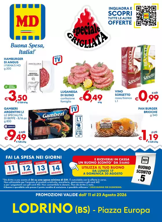 Volantino MD a Lodrino | Buona Spesa Italia! | 2026-08-11T00:00:00.000Z - 2026-08-23T00:00:00.000Z