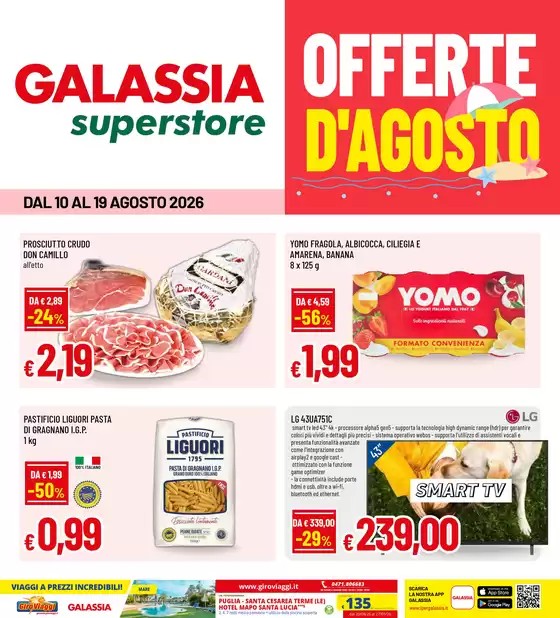 Volantino Galassia | Offerte d'agosto | 2026-08-10T00:00:00.000Z - 2026-08-19T00:00:00.000Z