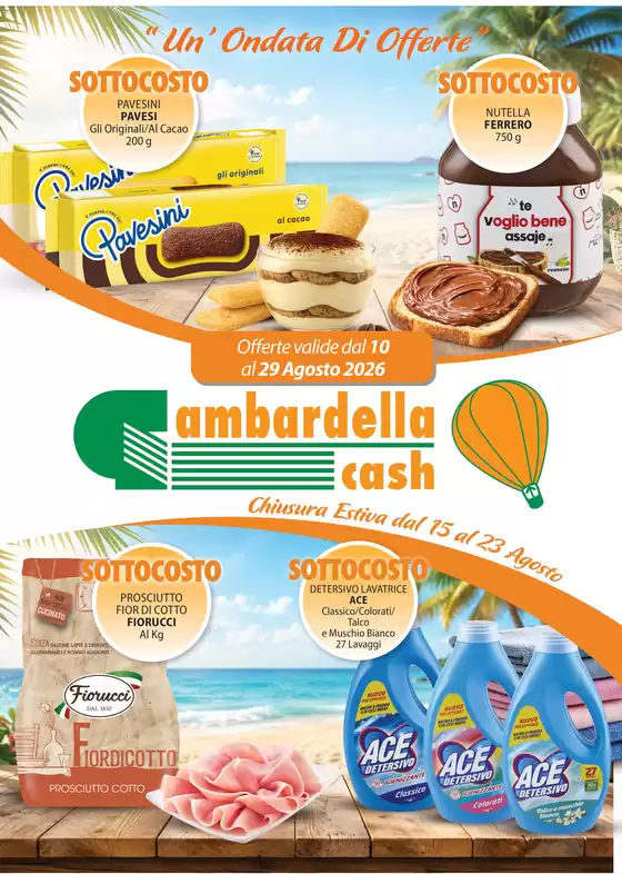 Volantino Gambardella Cash | Sottocosto | 2026-08-10T00:00:00.000Z - 2026-08-29T00:00:00.000Z
