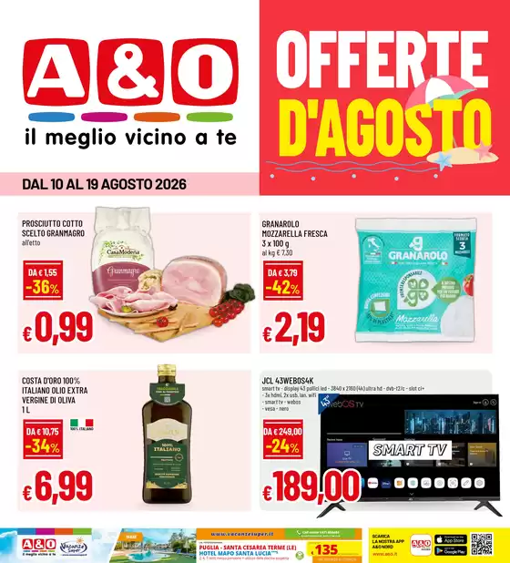 Volantino A&O a Terrazzo | Offerte d'agosto | 2026-08-10T00:00:00.000Z - 2026-08-19T00:00:00.000Z