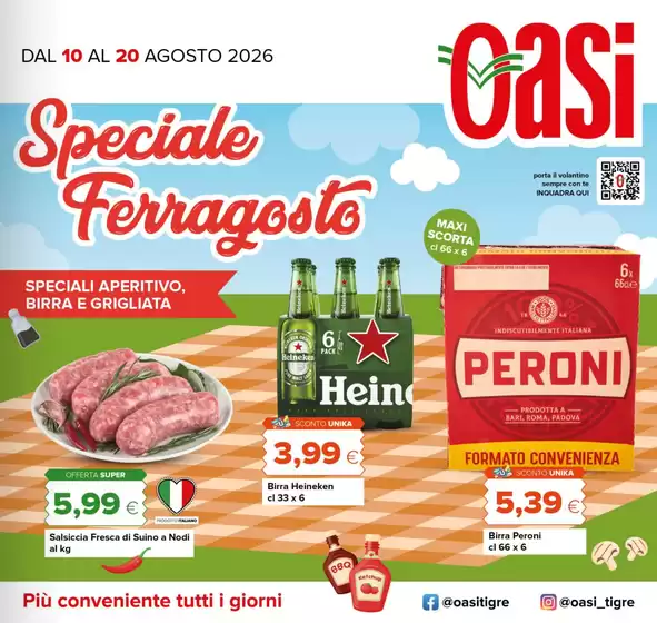 Volantino Oasi a Sovramonte | Speciale ferragosto | 2026-08-10T00:00:00.000Z - 2026-08-20T00:00:00.000Z