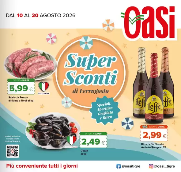 Volantino Oasi a Sovramonte | Super sconti | 2026-08-10T00:00:00.000Z - 2026-08-20T00:00:00.000Z