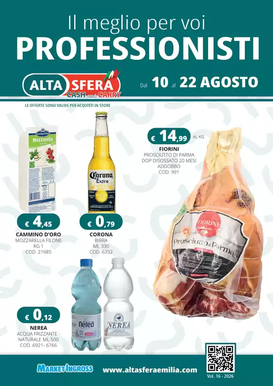 Volantino Altasfera | Il meglio per voi professionisti | 2026-08-10T00:00:00.000Z - 2026-08-22T00:00:00.000Z