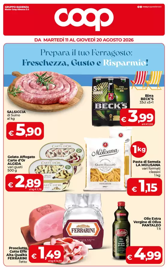 Volantino Coop | Prepara il tuo Ferragosto: Freschezza, Gusto e Risparmio! | 2026-08-11T00:00:00.000Z - 2026-08-20T00:00:00.000Z