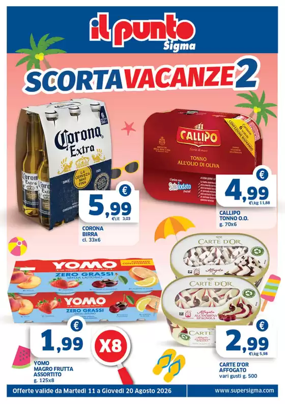 Volantino Sigma a Sarno | Scorta vacanze | 2026-08-11T00:00:00.000Z - 2026-08-20T00:00:00.000Z