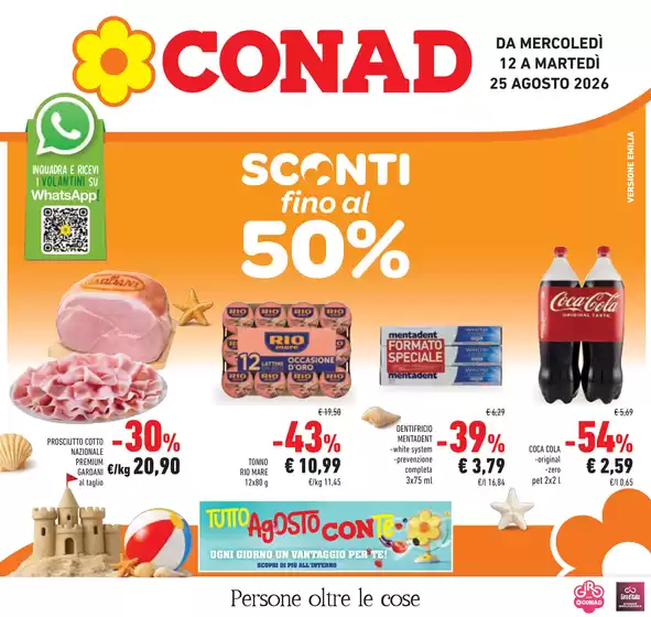 Volantino Conad a Fidenza | Sconti fino al 50% | 2026-08-12T00:00:00.000Z - 2026-08-25T00:00:00.000Z