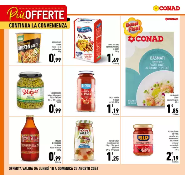 Volantino Conad a Veroli | Più offerte continua la convenienza | 2026-08-10T00:00:00.000Z - 2026-08-23T00:00:00.000Z