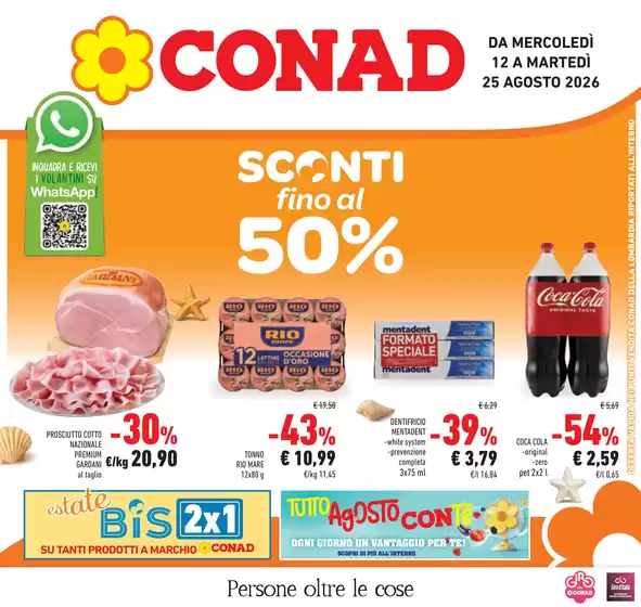 Volantino Conad a Crema | Sconti fino al 50% | 2026-08-12T00:00:00.000Z - 2026-08-25T00:00:00.000Z