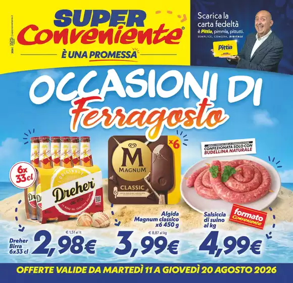 Volantino SuperConveniente a Veroli | Occasioni di ferragosto | 2026-08-11T00:00:00.000Z - 2026-08-20T00:00:00.000Z