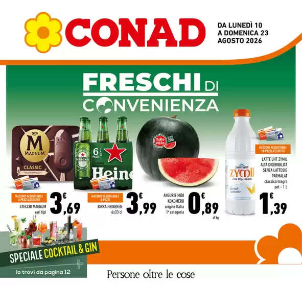 Volantino Conad a Amantea | FRESCHI di Convenienza | 2026-08-10T00:00:00.000Z - 2026-08-23T00:00:00.000Z