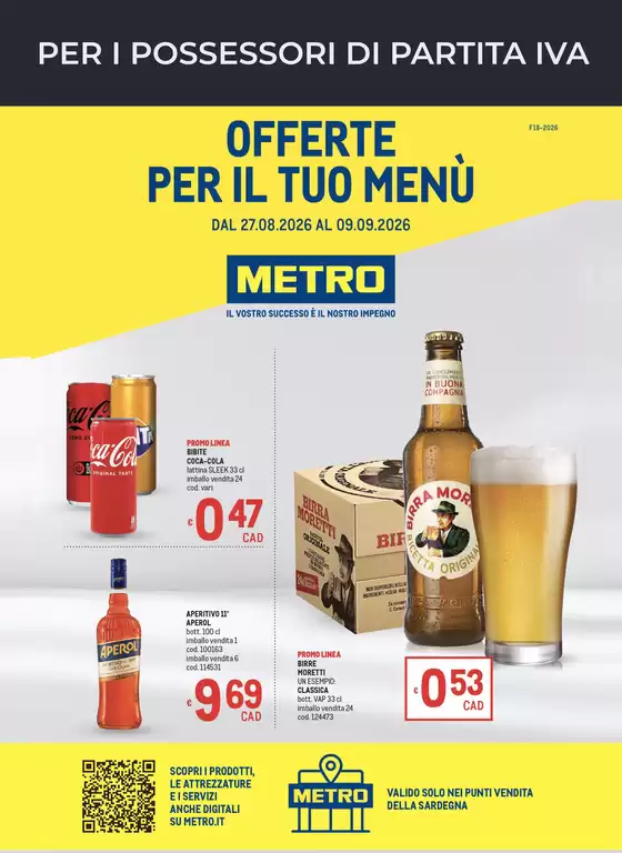 Volantino Metro a  | Offerte per il tuo menù | 2026-08-27T00:00:00.000Z - 2026-09-09T00:00:00.000Z