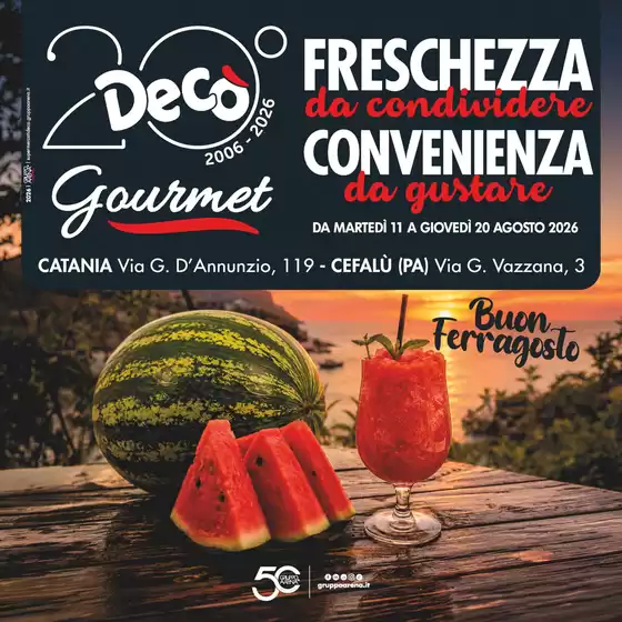Volantino Decò a Ronciglione | Freschezza da condividere convenienza da gustare | 2026-08-11T00:00:00.000Z - 2026-08-20T00:00:00.000Z