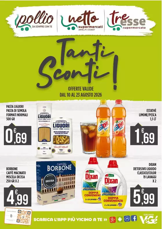 Volantino Supermercato Pollio | Tanti sconti! | 2026-08-10T00:00:00.000Z - 2026-08-23T00:00:00.000Z