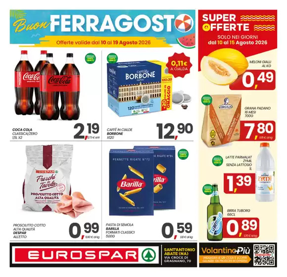 Volantino Eurospar a Poggiomarino | Buon Ferragosto | 2026-08-10T00:00:00.000Z - 2026-08-19T00:00:00.000Z