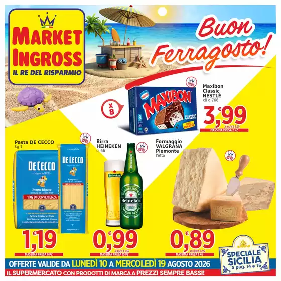 Volantino Market Ingross | Buon ferragosto | 2026-08-10T00:00:00.000Z - 2026-08-19T00:00:00.000Z