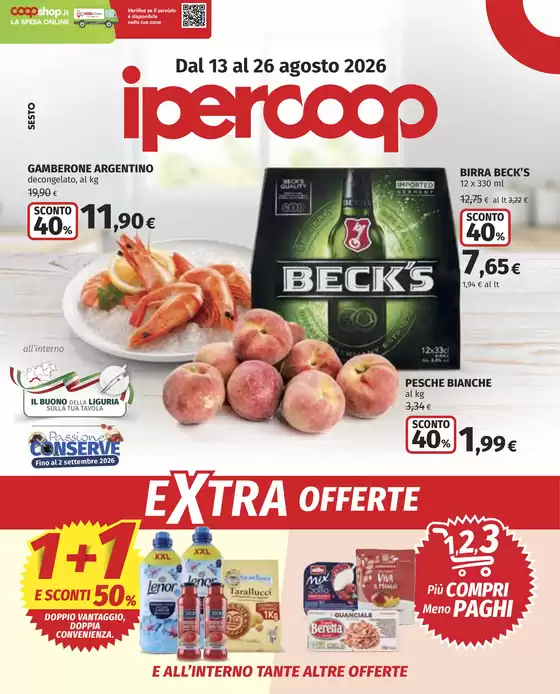 Volantino Ipercoop a Sesto San Giovanni | Extra offerte | 2026-08-13T00:00:00.000Z - 2026-08-26T00:00:00.000Z