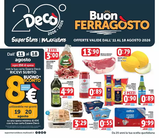 Volantino Decò | Buon ferragosto | 2026-08-11T00:00:00.000Z - 2026-08-18T00:00:00.000Z