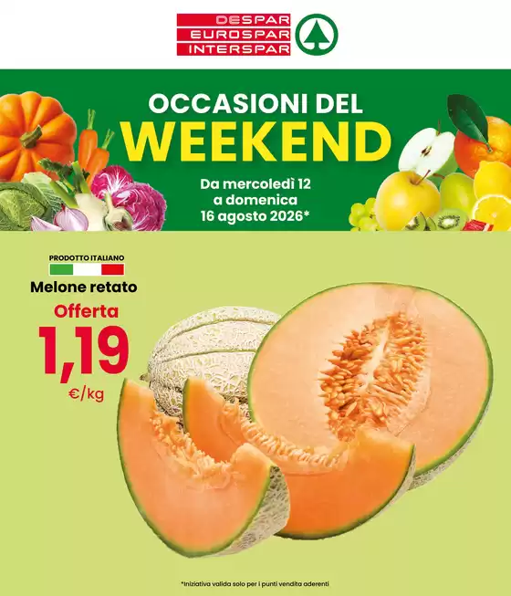 Volantino Eurospar a Selvazzano Dentro | Occasioni del weekend | 2026-08-12T00:00:00.000Z - 2026-08-16T00:00:00.000Z