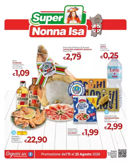 Volantino Nonna Isa a Lanciano | Promozione dall'11 al 23 agosto | 2026-08-11T00:00:00.000Z - 2026-08-23T00:00:00.000Z