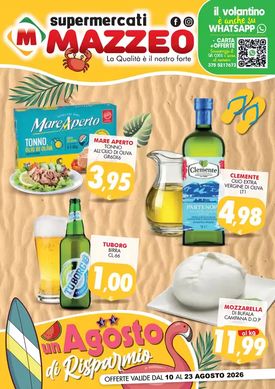Volantino Mazzeo Supermercati a Lanciano | Un agosto di risparmio | 2026-08-10T00:00:00.000Z - 2026-08-23T00:00:00.000Z
