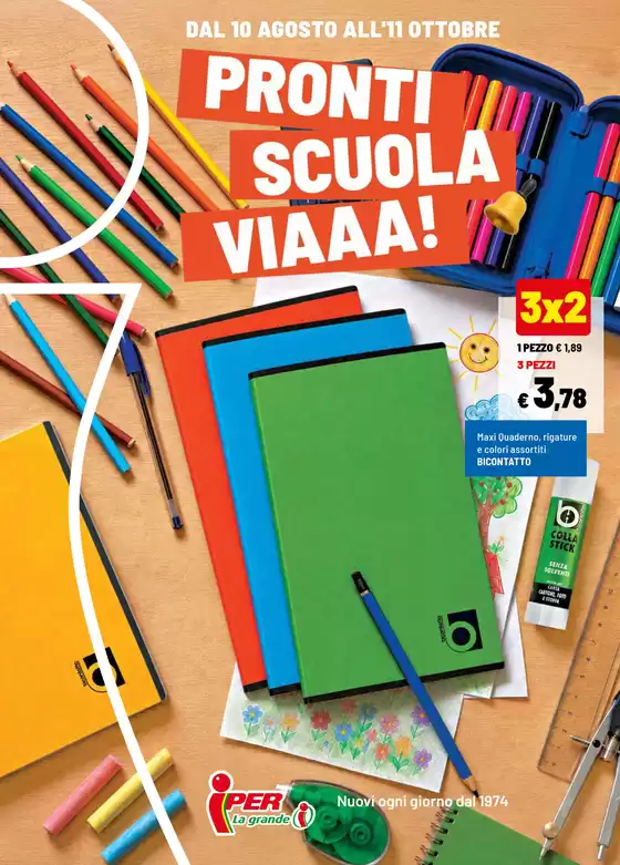 Volantino Iper La grande i a Montebello della Battaglia | Pronti, Scuola, Via! | 2026-08-10T00:00:00.000Z - 2026-10-11T00:00:00.000Z