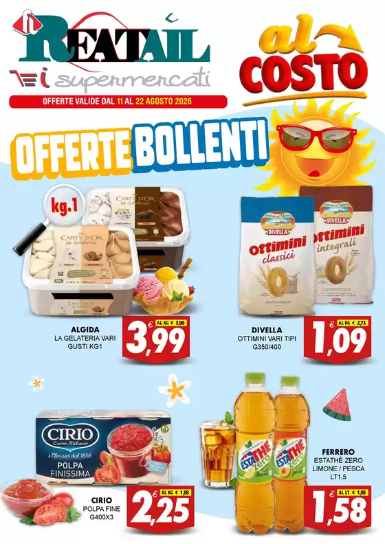 Volantino Reatail Supermercati a Lecce | Al costo | 2026-08-11T00:00:00.000Z - 2026-08-22T00:00:00.000Z