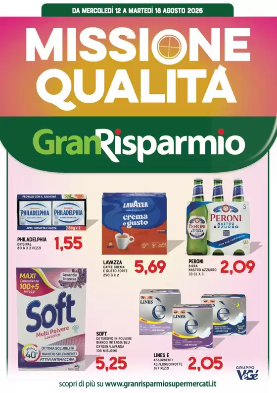 Volantino Gran Risparmio | Missione qualita | 2026-08-12T00:00:00.000Z - 2026-08-18T00:00:00.000Z