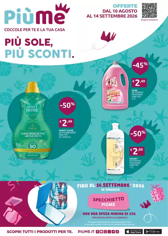 Volantino PiùMe | Più sole, più sconti. | 2026-08-10T00:00:00.000Z - 2026-09-14T00:00:00.000Z
