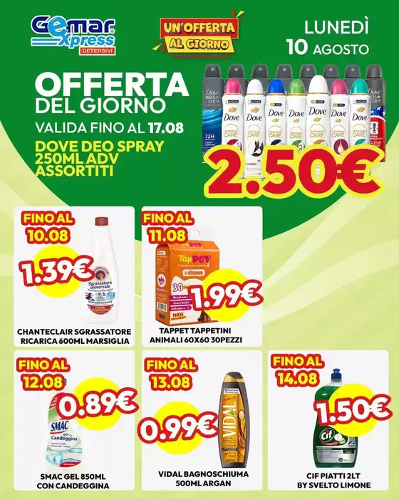 Volantino Gemar Detersivi a Chiauci | Nuove offerte da scoprire | 2026-08-10T00:00:00.000Z - 2026-08-17T00:00:00.000Z