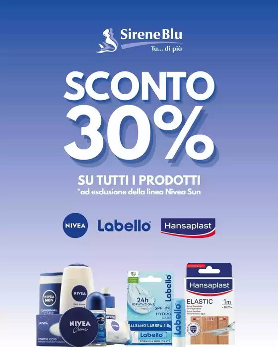 Volantino Sirene Blu | Sconto 30%  | 2026-08-11T00:00:00.000Z - 2026-08-16T00:00:00.000Z