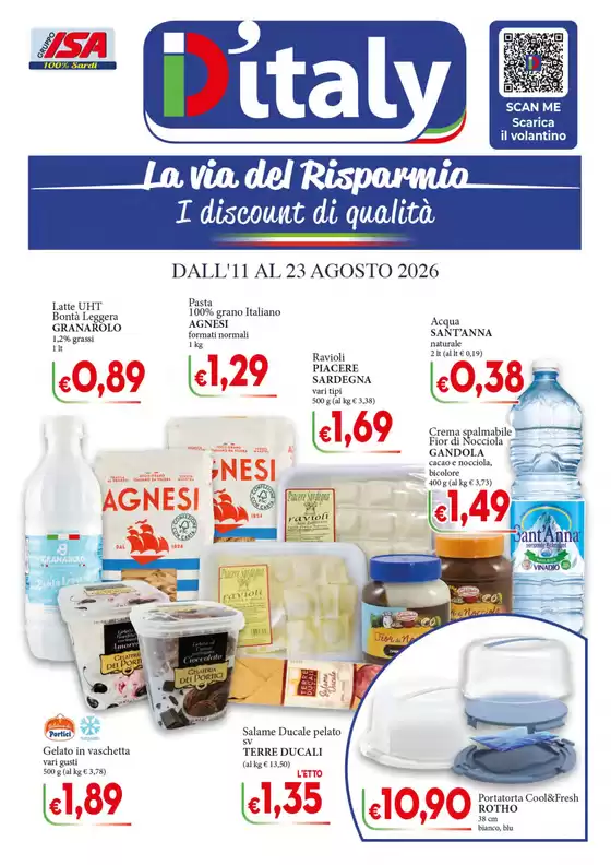 Volantino D'Italy a Bacoli | La via del risparmio | 2026-08-11T00:00:00.000Z - 2026-08-23T00:00:00.000Z