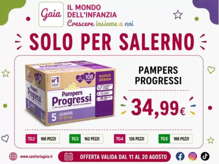 Volantino Sanitaria Gaia a Santa Maria Capua Vetere | Solo per salerno | 2026-08-11T00:00:00.000Z - 2026-08-20T00:00:00.000Z