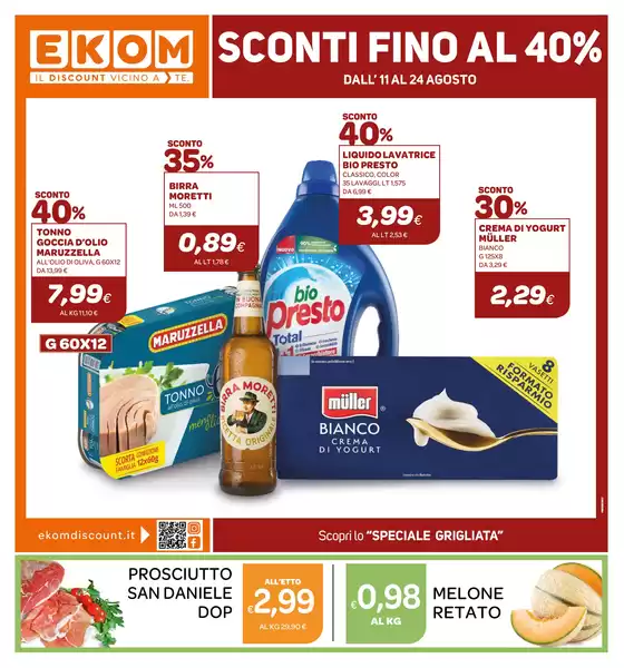 Volantino Ekom a Anzio | Sconti fino al 40% | 2026-08-11T00:00:00.000Z - 2026-08-24T00:00:00.000Z