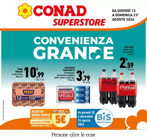 Volantino Conad Superstore a Montanaso Lombardo | Convenienza Grande | 2026-08-13T00:00:00.000Z - 2026-08-23T00:00:00.000Z