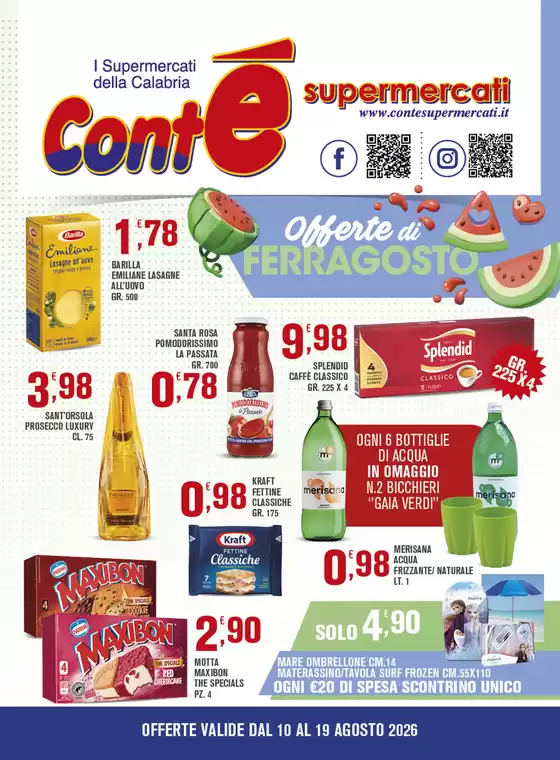 Volantino Contè a Povoletto | Offerte di Ferragosto | 2026-08-11T00:00:00.000Z - 2026-08-19T00:00:00.000Z