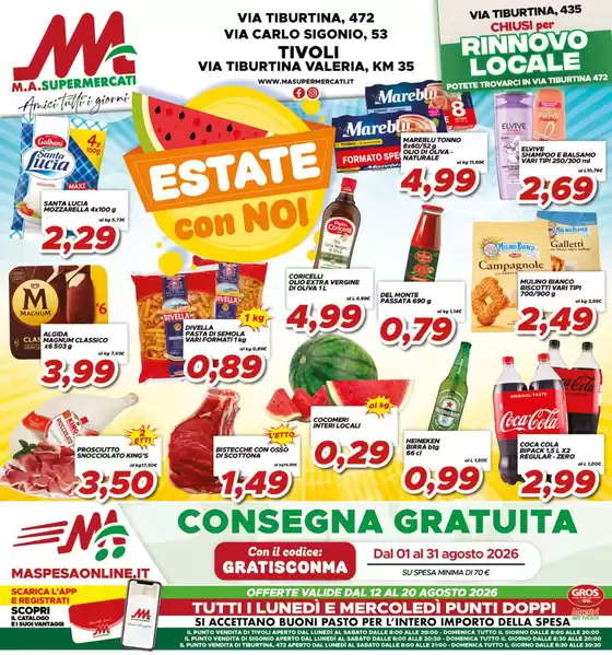 Volantino MA Supermercati a Fossalta di Portogruaro | Estate con noi | 2026-08-12T00:00:00.000Z - 2026-08-20T00:00:00.000Z