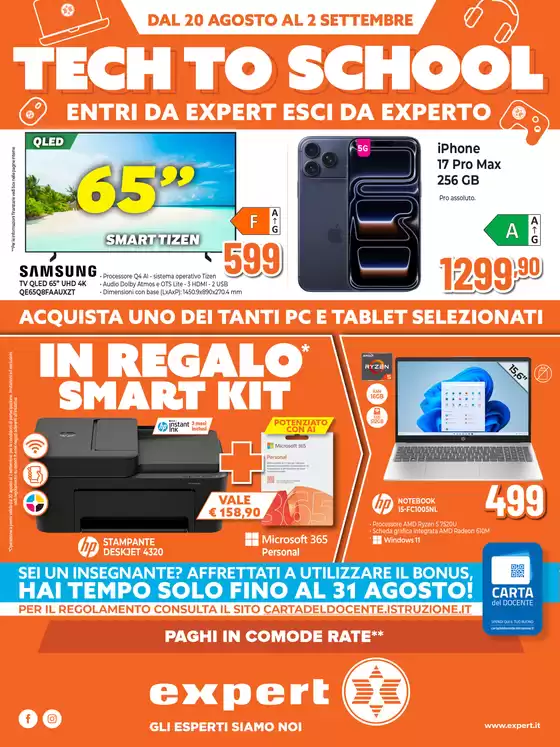 Volantino Expert a Campobasso | Tech to School | 2026-08-20T00:00:00.000Z - 2026-09-02T00:00:00.000Z