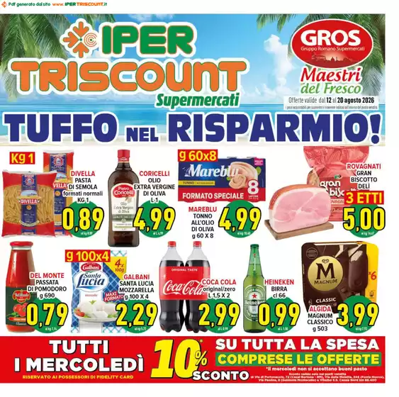 Volantino Iper Triscount | Tuffo nel risparmio! | 2026-08-12T00:00:00.000Z - 2026-08-20T00:00:00.000Z