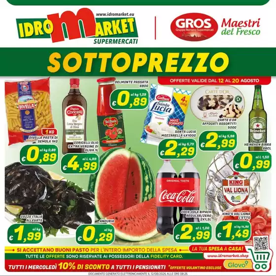 Volantino Idromarket a Cucciago | Sottoprezzo | 2026-08-12T00:00:00.000Z - 2026-08-20T00:00:00.000Z
